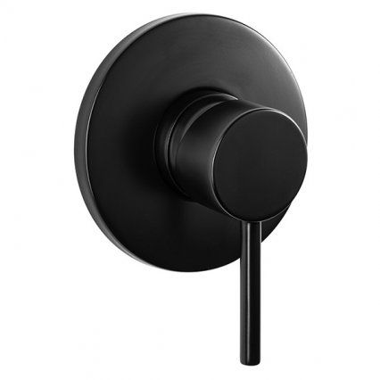 Black round shower mixer